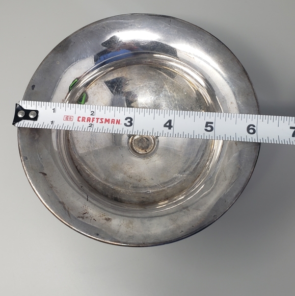 Vintage Hand-Crafted Pewter Pedestal Bowl - Picture 7 of 8